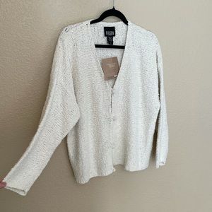 Eileen Fisher Linen Cotton Chunky Knit Cardigan